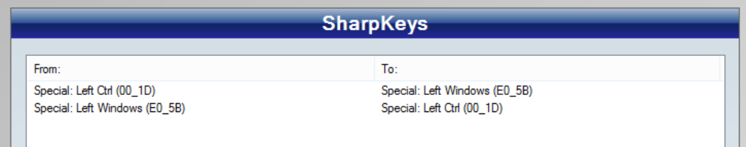 SharpKeys binding